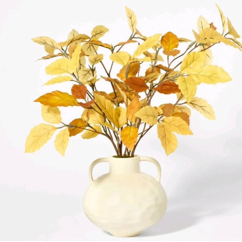 STUDIO MCGEE NWT faux leaf arrangement decorative plant -16”